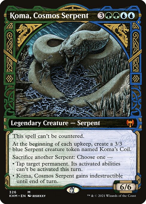 Koma, Cosmos Serpent - Kaldheim Mythic Card