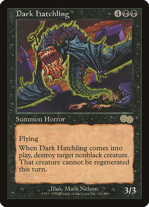 Dark Hatchling - Urza's Saga Rare Card