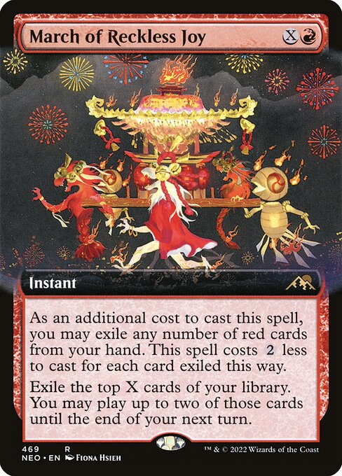 March of Reckless Joy - Kamigawa: Neon Dynasty Rare Card