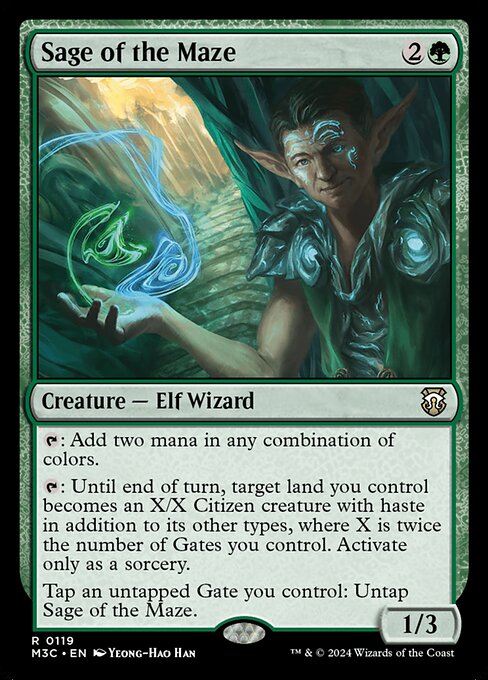 Sage of the Maze - Modern Horizons 3 Commander Rare Card