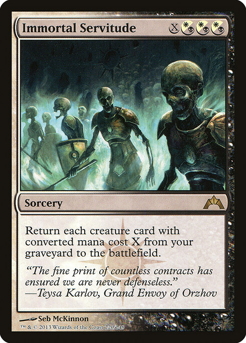 Immortal Servitude - Gatecrash Rare Card