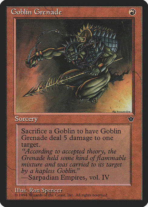Goblin Grenade - Fallen Empires Common Card