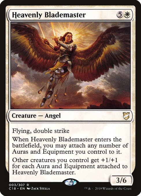 Heavenly Blademaster - Commander 2018 Rare Card