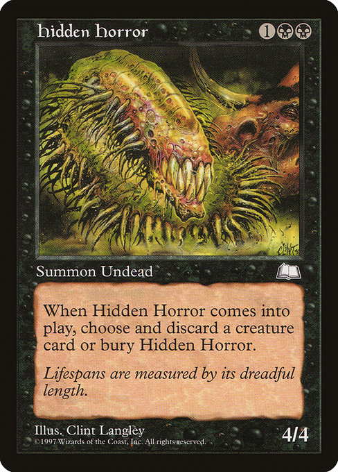 Hidden Horror - Weatherlight Uncommon Card