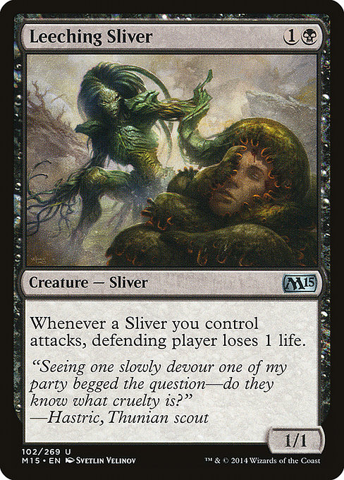 Leeching Sliver - Magic 2015 Uncommon Card