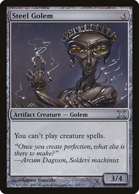 Steel Golem - Tenth Edition Uncommon Card