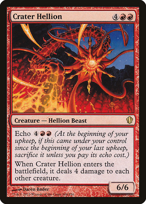 Crater Hellion - Commander 2013 Rare Card
