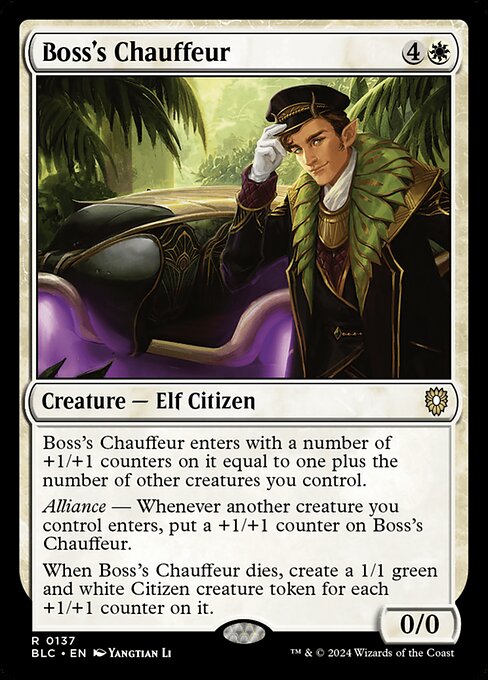 Boss's Chauffeur - Bloomburrow Commander Rare Card