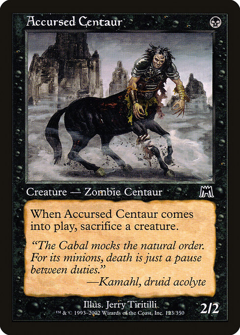 Accursed Centaur - Onslaught Common Card