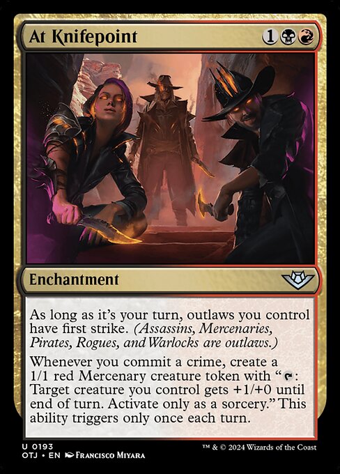 At Knifepoint - Outlaws of Thunder Junction Uncommon Card