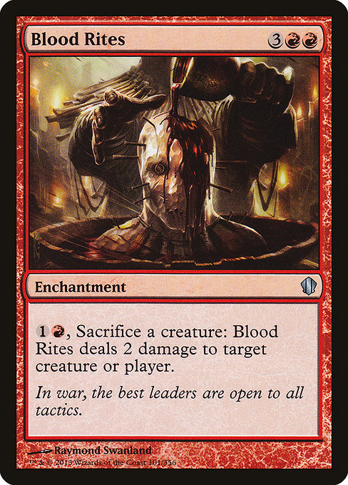 Blood Rites - Commander 2013 Uncommon Card