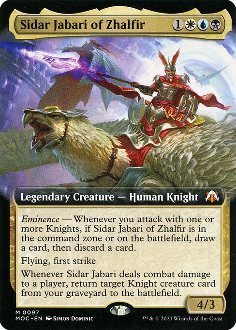 Sidar Jabari of Zhalfir - March of the Machine Commander Mythic Card