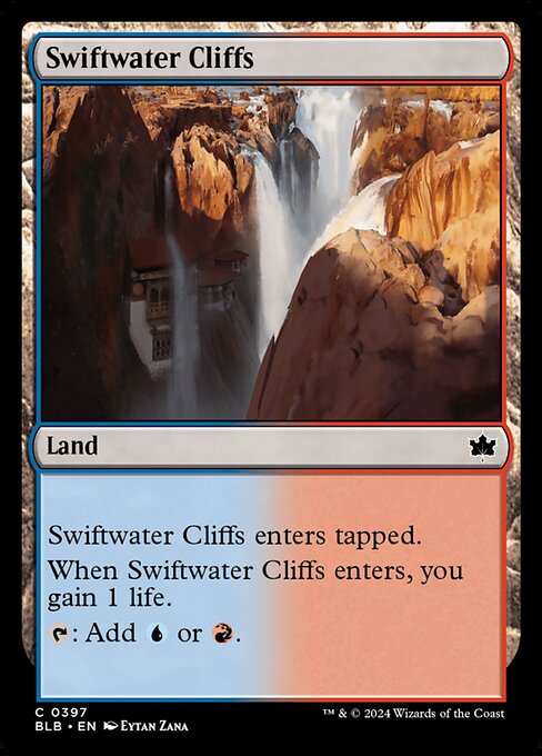 Swiftwater Cliffs - Bloomburrow Common Card
