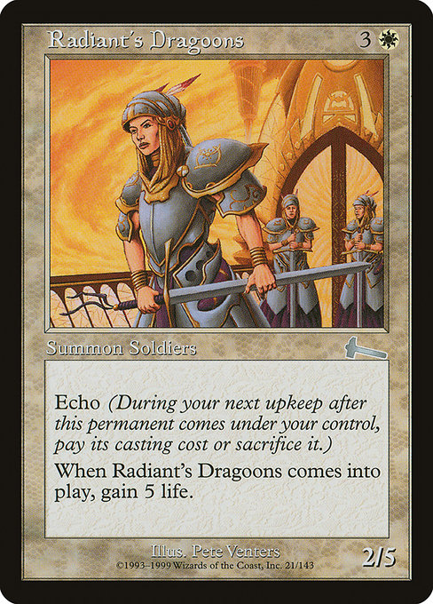 Radiant's Dragoons - Urza's Legacy Uncommon Card