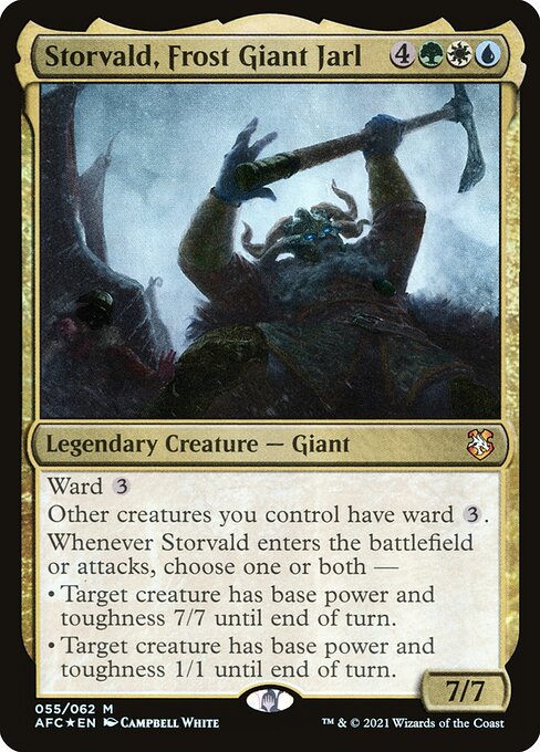Storvald, Frost Giant Jarl - Forgotten Realms Commander Mythic Card