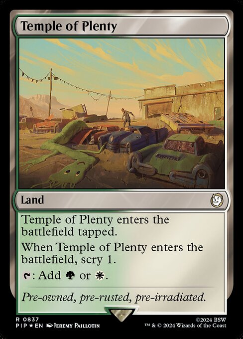 Temple of Plenty - Fallout Rare Card
