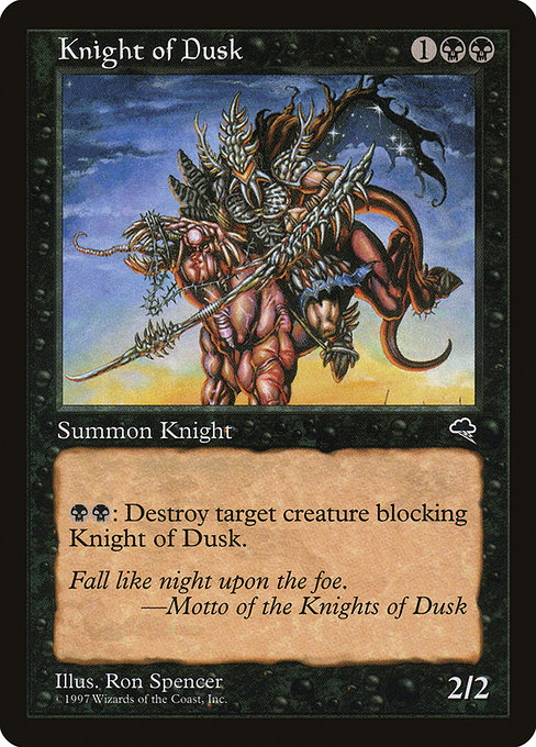 Knight of Dusk - Tempest Uncommon Card
