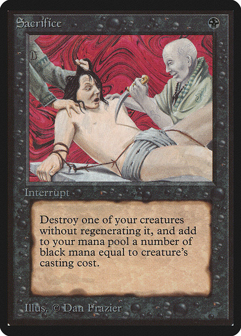 Sacrifice - Limited Edition Beta Uncommon Card
