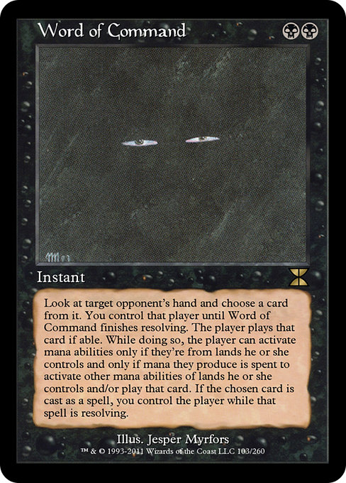 Word of Command - Masters Edition IV Rare Card