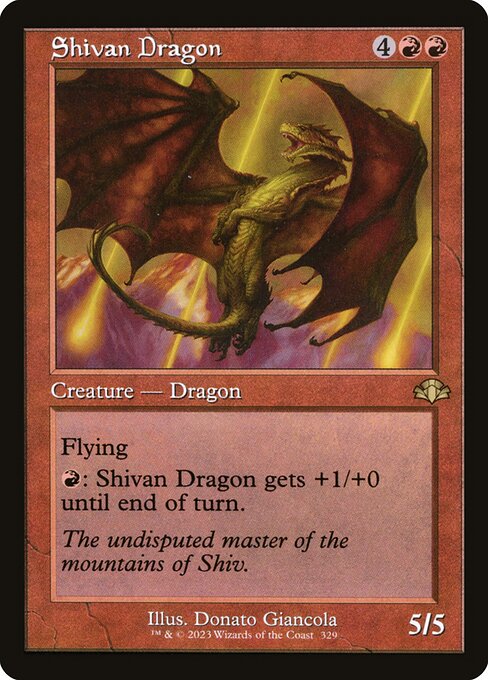 Shivan Dragon - Dominaria Remastered Rare Card