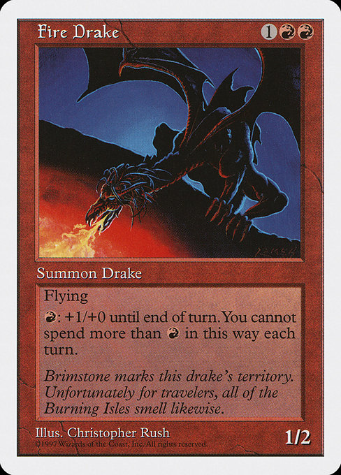 Fire Drake - Fifth Edition Uncommon Card