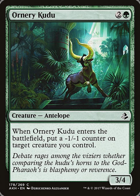Ornery Kudu - Amonkhet Common Card