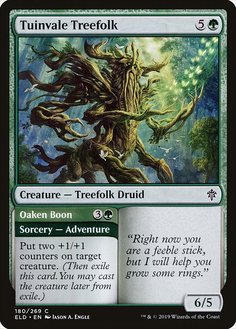 Tuinvale Treefolk // Oaken Boon - Throne of Eldraine Common Card