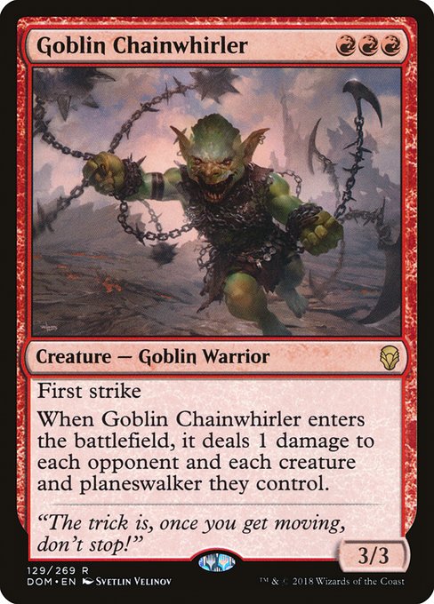 Goblin Chainwhirler - Dominaria Rare Card