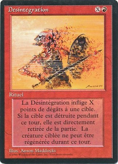 Disintegrate - Foreign Black Border Common Card