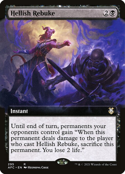 Hellish Rebuke - Forgotten Realms Commander Rare Card