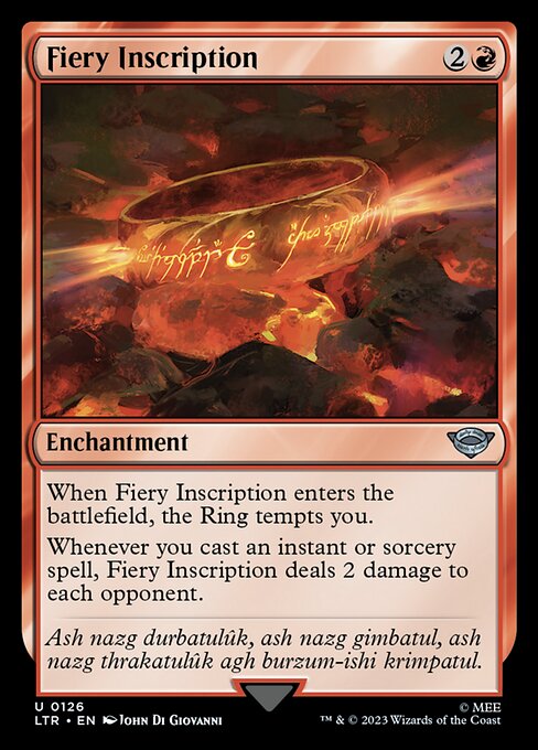 Fiery Inscription - The Lord of the Rings: Tales of Middle-earth Uncommon Card
