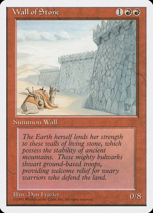 Wall of Stone - Fourth Edition Uncommon Card