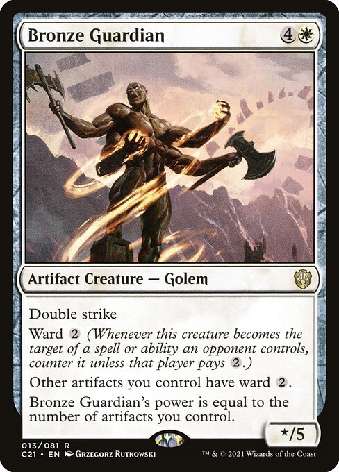 Bronze Guardian - Commander 2021 Rare Card