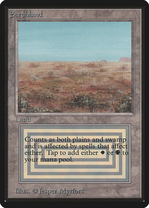 Scrubland - Limited Edition Beta Rare Card