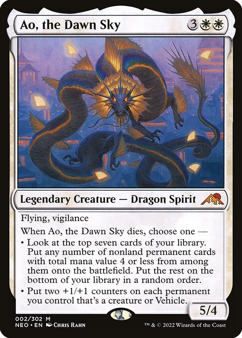 Ao, the Dawn Sky - Kamigawa: Neon Dynasty Mythic Card