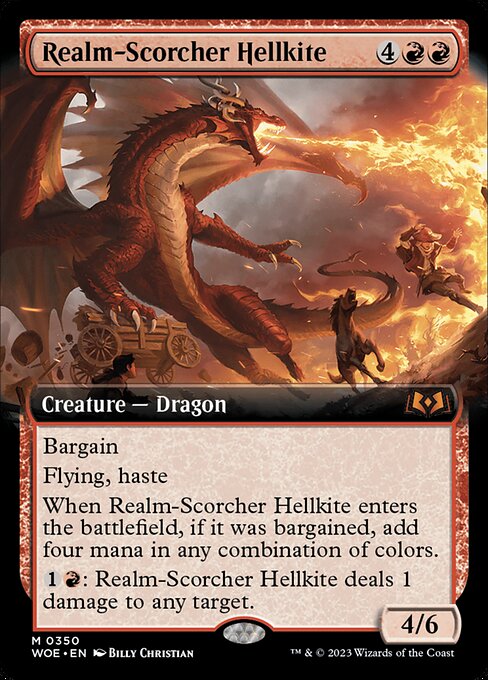 Realm-Scorcher Hellkite - Wilds of Eldraine Mythic Card