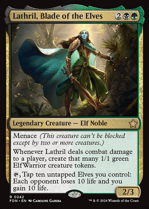 Lathril, Blade of the Elves - Foundations Rare Card
