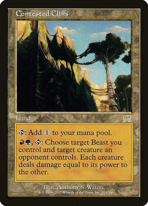 Contested Cliffs - Onslaught Rare Card