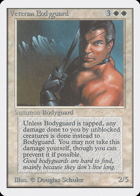 Veteran Bodyguard - Unlimited Edition Rare Card
