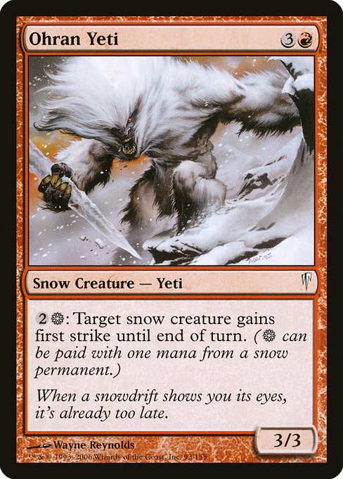 Ohran Yeti - Coldsnap Common Card
