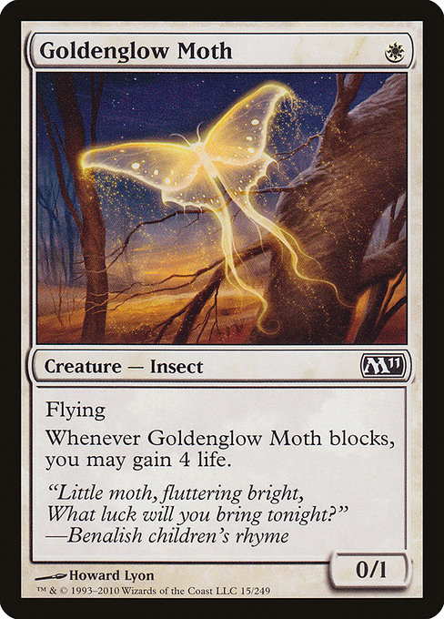 Goldenglow Moth - Magic 2011 Common Card
