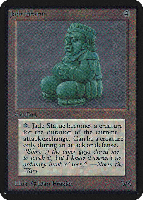 Jade Statue - Limited Edition Alpha Uncommon Card