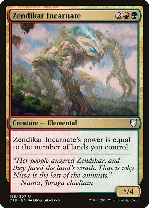 Zendikar Incarnate - Commander 2018 Uncommon Card