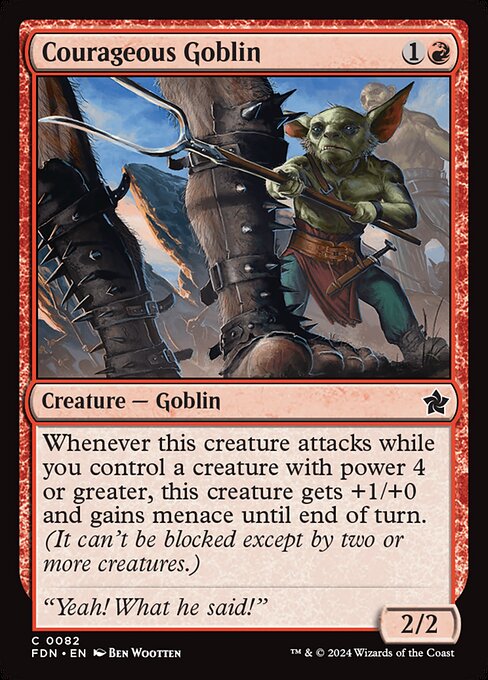 Courageous Goblin - Foundations Common Card