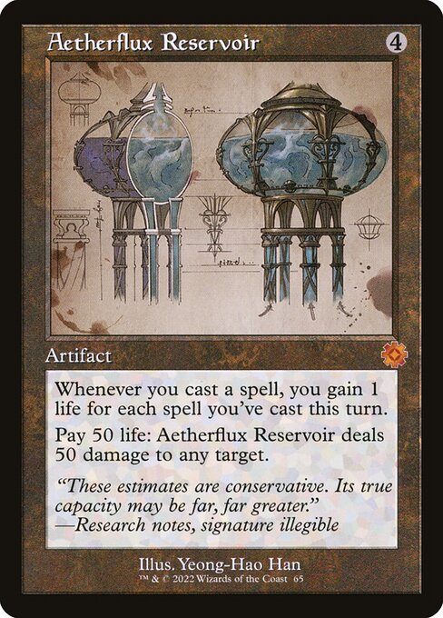 Aetherflux Reservoir - The Brothers' War Retro Artifacts Mythic Card