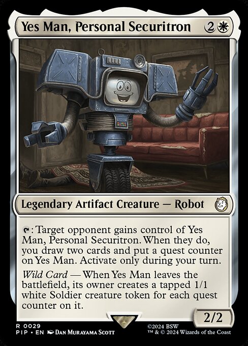 Yes Man, Personal Securitron - Fallout Rare Card
