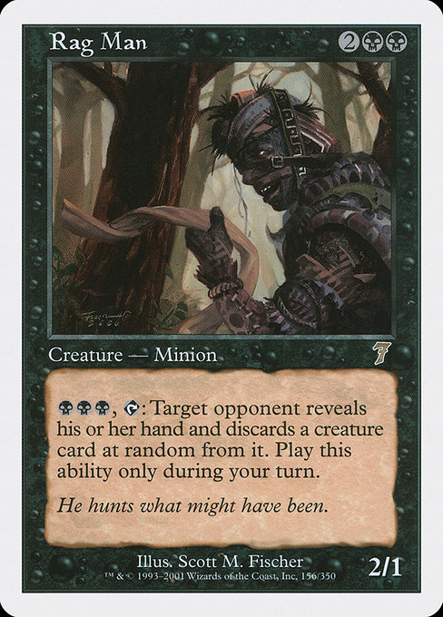 Rag Man - Seventh Edition Rare Card