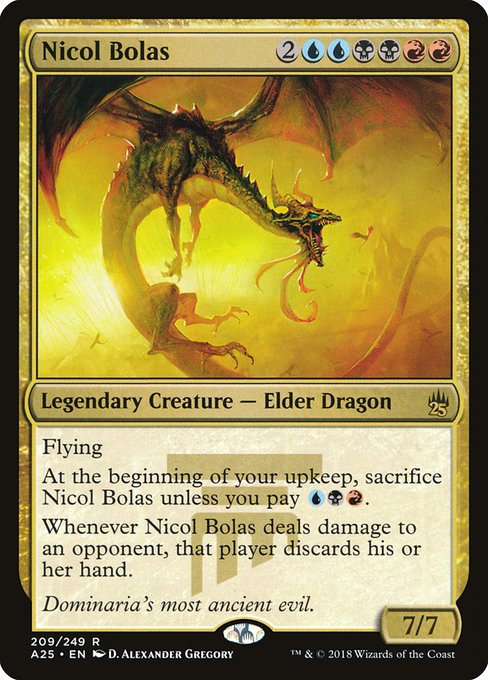 Nicol Bolas - Masters 25 Rare Card