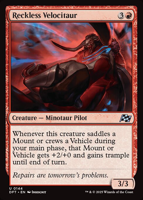 Reckless Velocitaur - Aetherdrift Uncommon Card