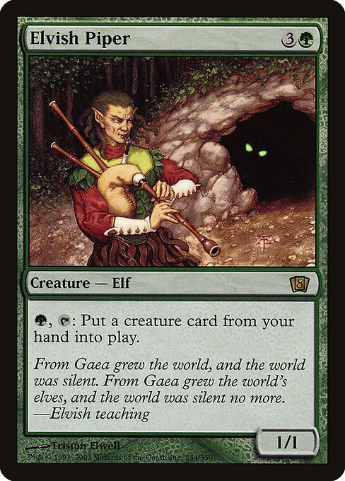 Elvish Piper - Eighth Edition Rare Card